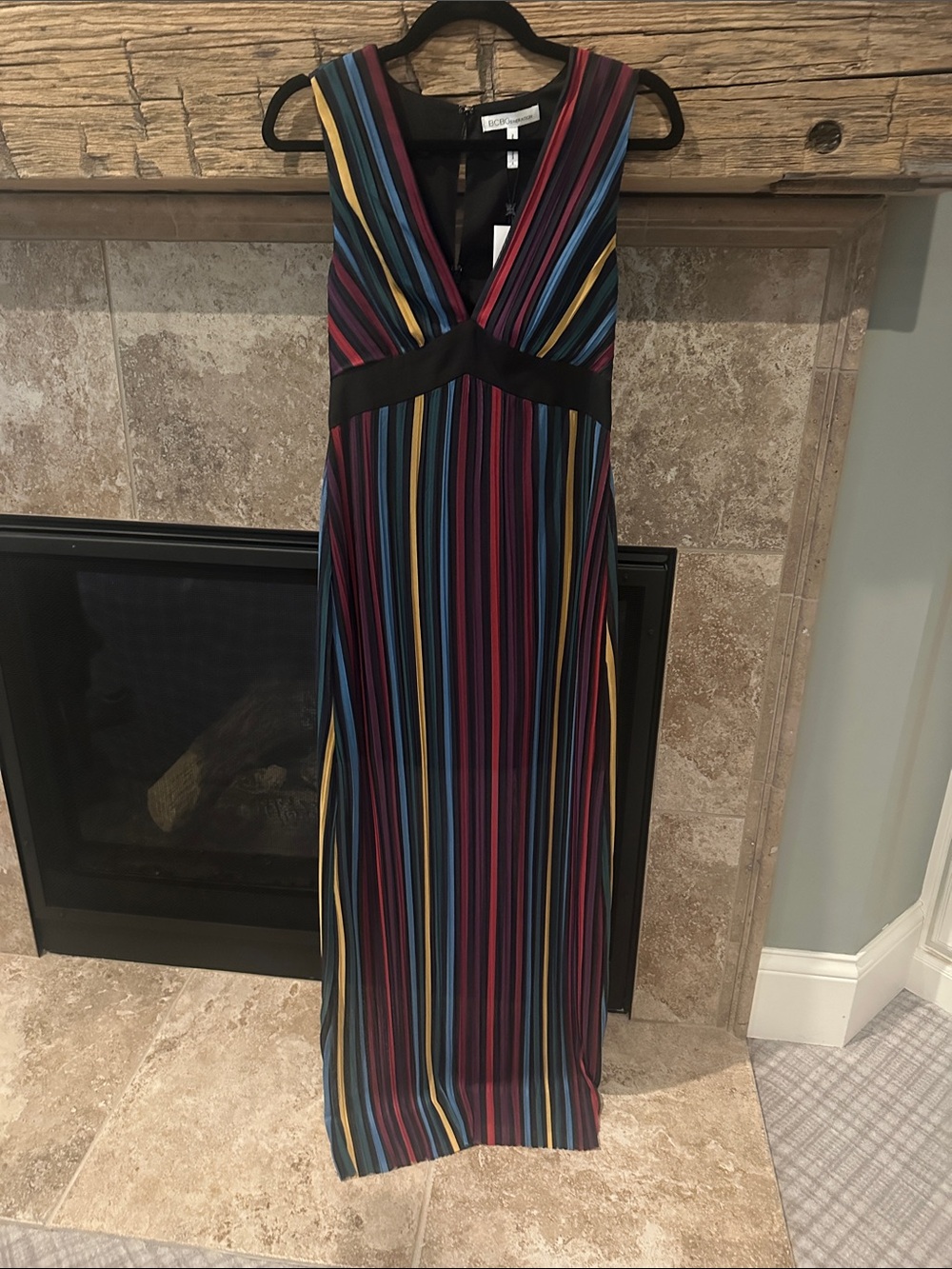 BCBGMaxAzria Striped Maxi Dress NWT